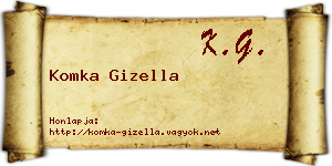 Komka Gizella névjegykártya
