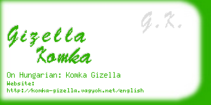 gizella komka business card